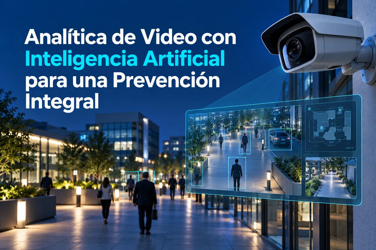 Portada ilustrada sobre analítica de video con inteligencia artificial.