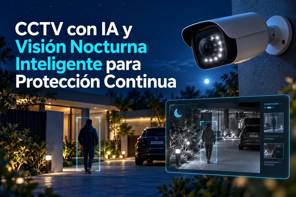 Portada ilustrada sobre CCTV con IA y visión nocturna.
