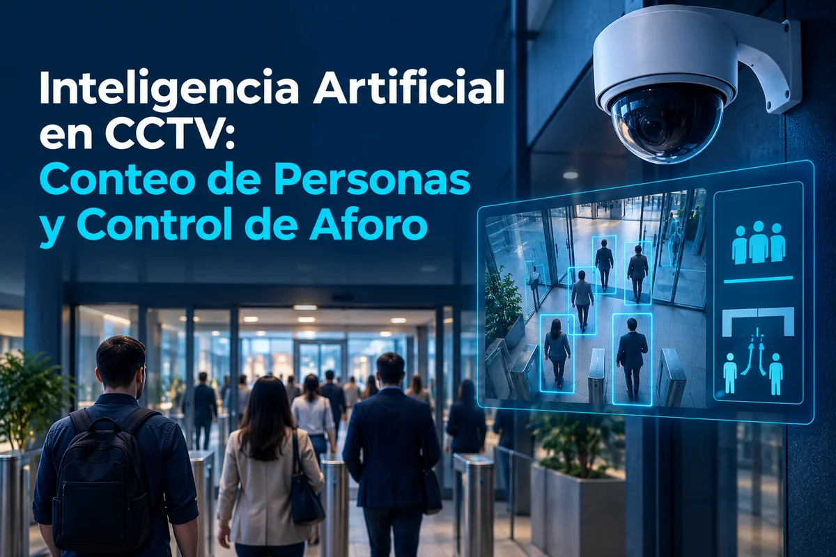 Portada ilustrada sobre conteo de personas con IA.