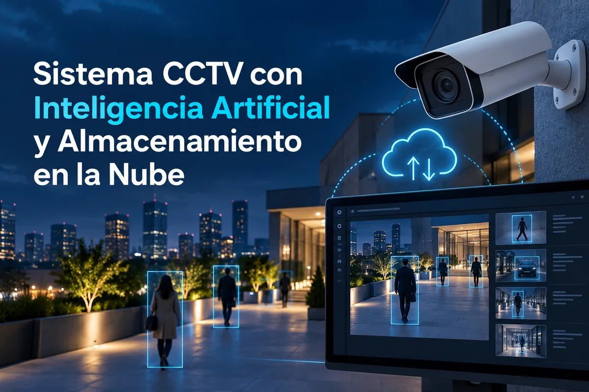 Portada ilustrada sobre CCTV con IA en la nube.