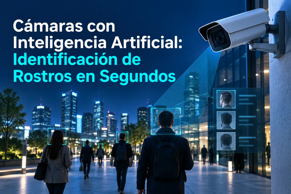 Portada ilustrada sobre identificación de rostros con IA.