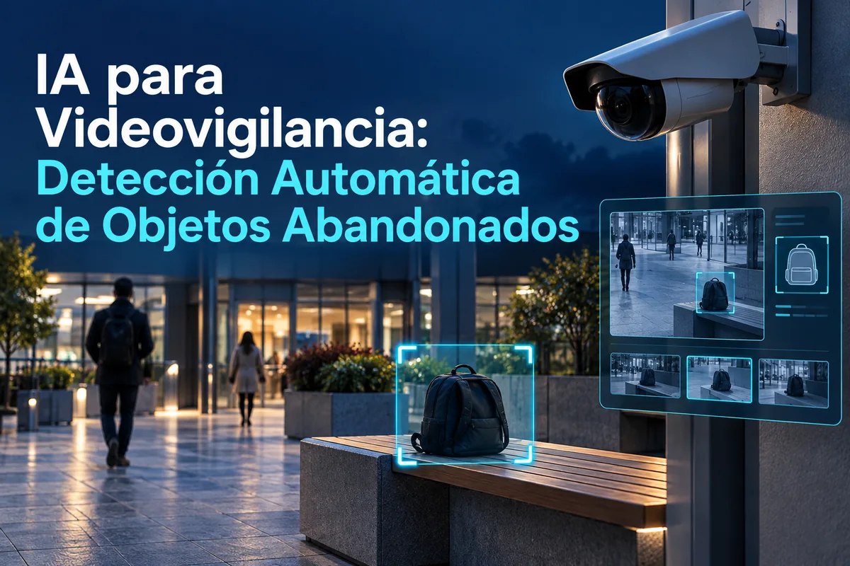 Portada ilustrada sobre detección de objetos abandonados con IA.