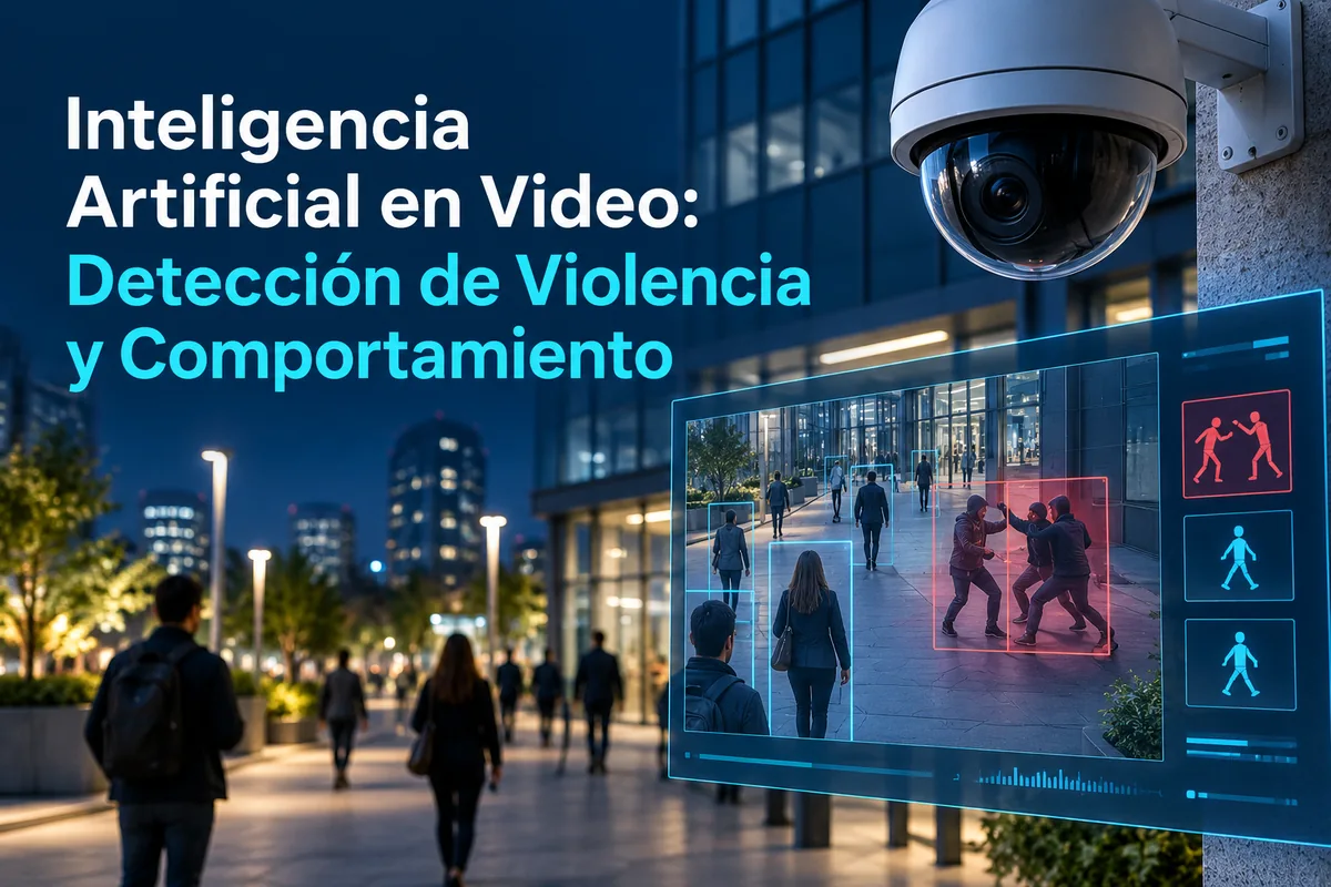 Portada ilustrada sobre detección de violencia con IA.