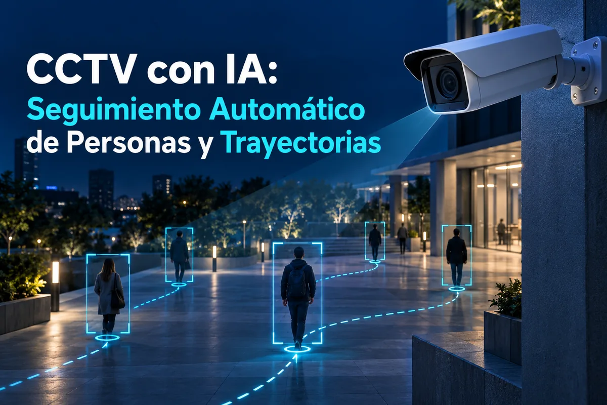 Portada ilustrada sobre seguimiento automático de personas con IA.