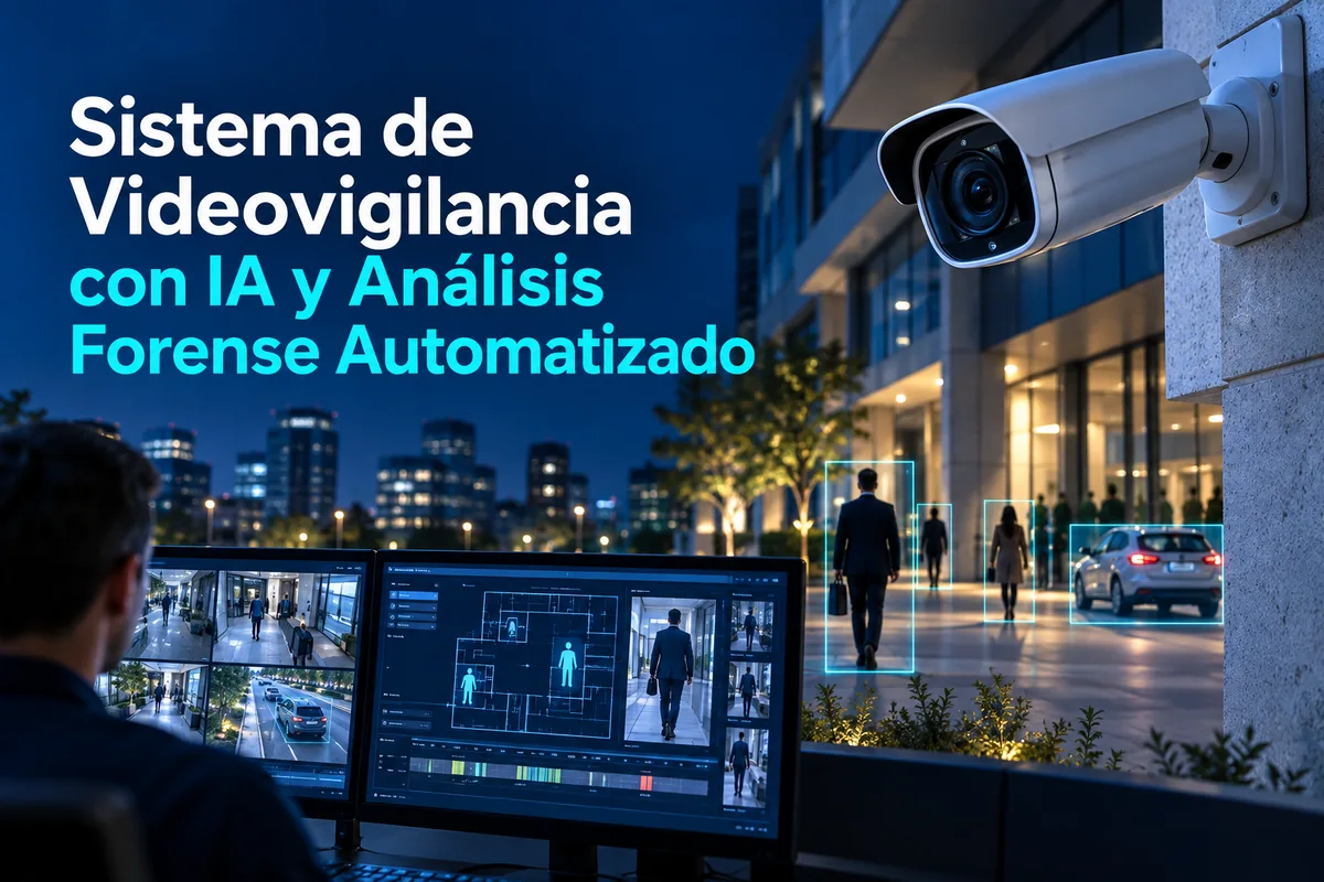 Portada ilustrada sobre análisis forense de video con IA.