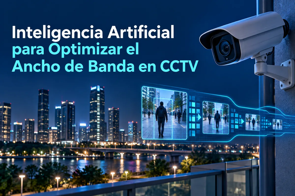 Portada ilustrada sobre optimizar ancho de banda en CCTV.