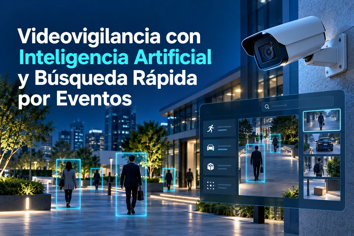 Portada ilustrada sobre búsqueda de eventos con IA.