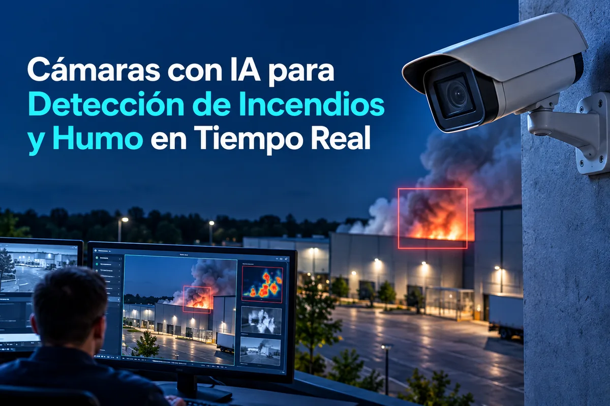 Portada ilustrada sobre detección de humo e incendios con IA.