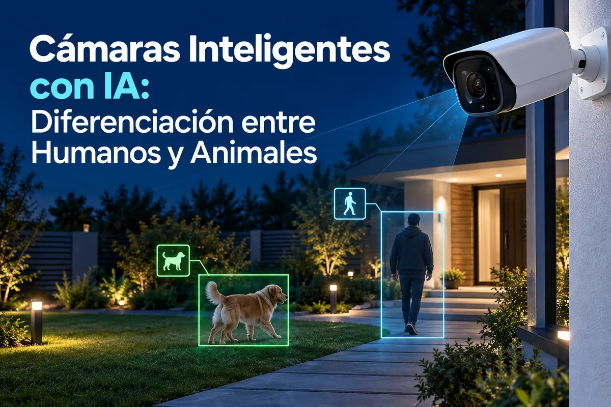 Portada ilustrada sobre cámaras que distinguen humanos y animales.