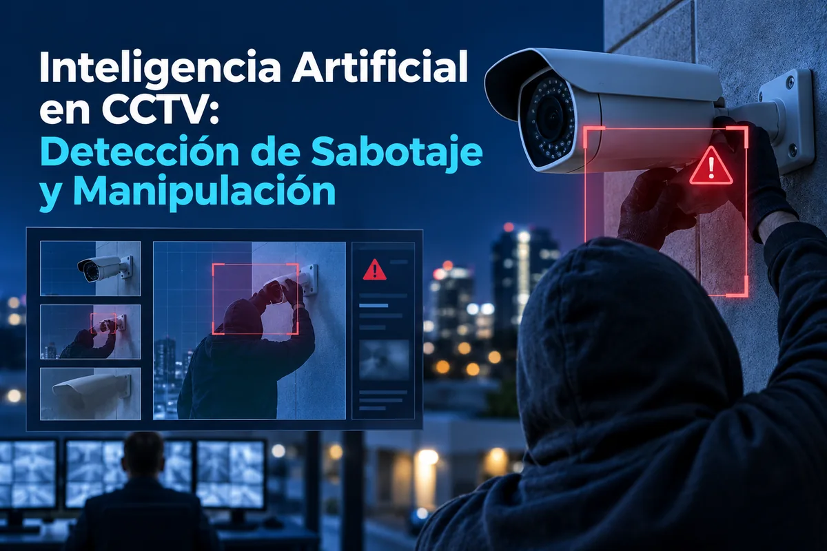 Portada ilustrada sobre detección de sabotaje en CCTV.