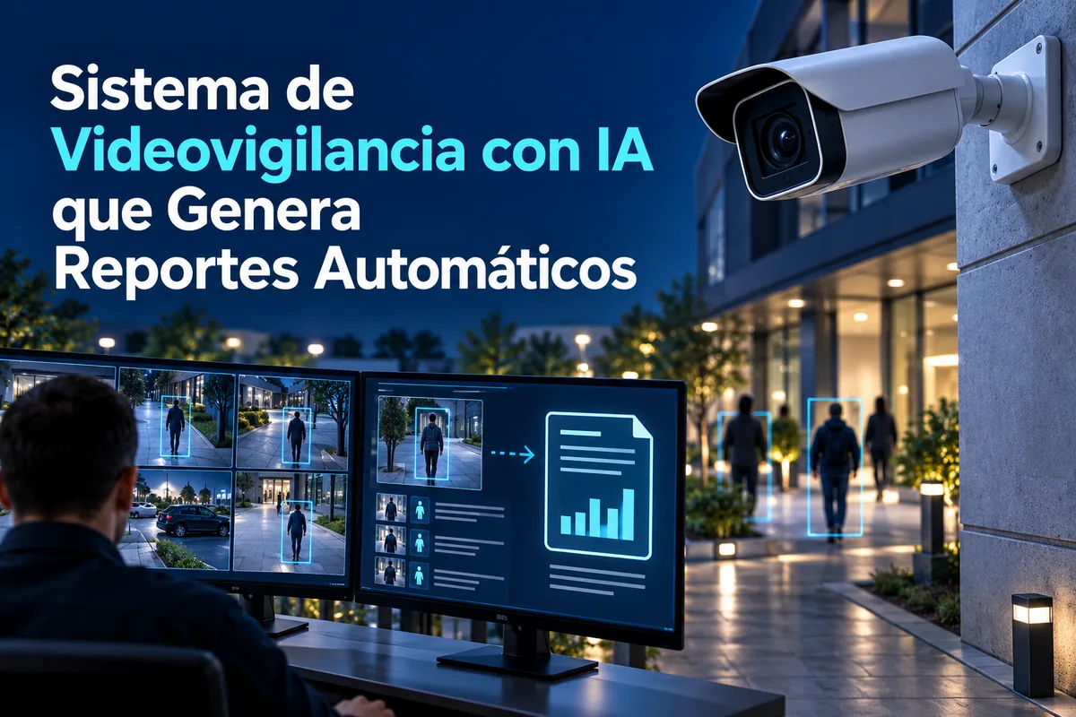 Portada ilustrada sobre reportes automáticos de videovigilancia.