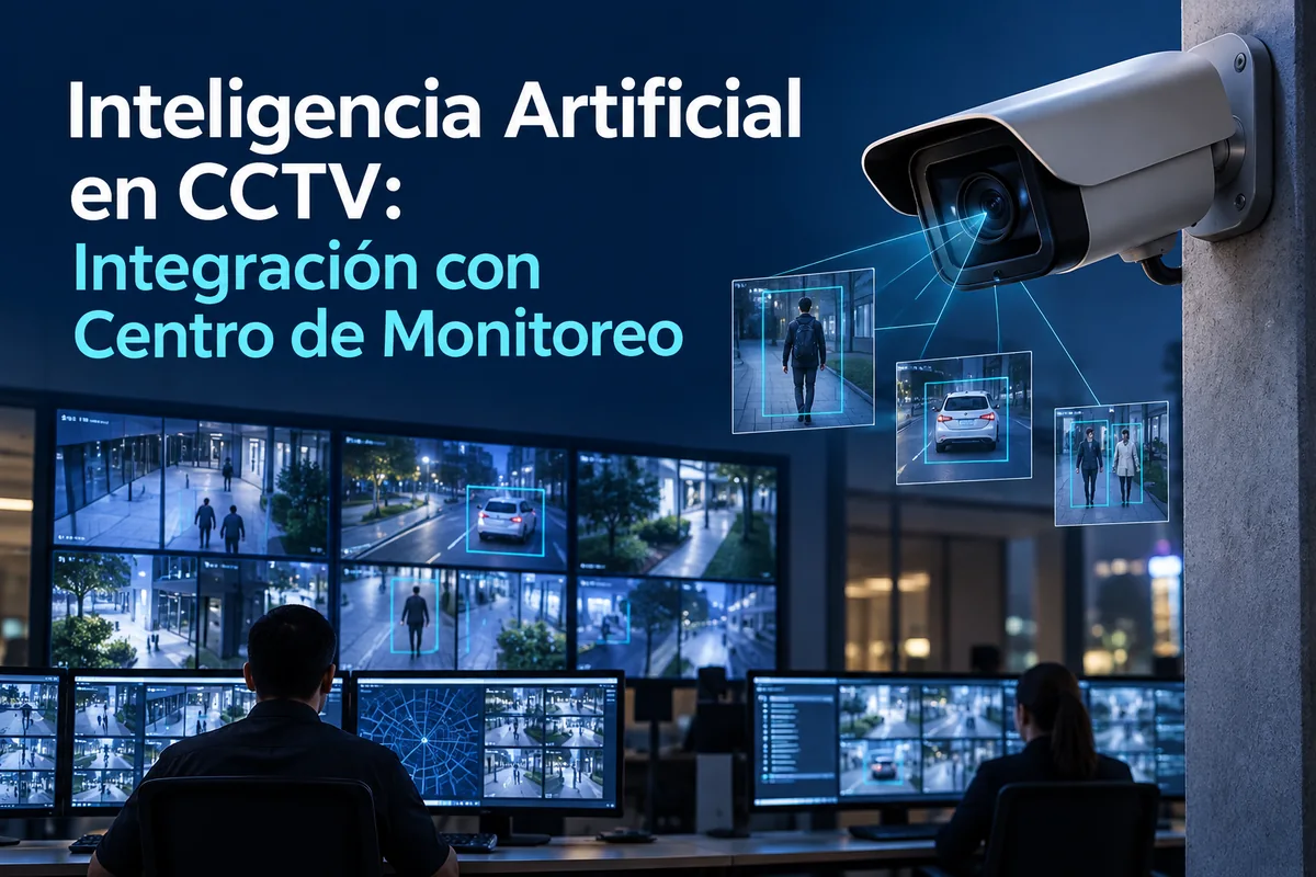 Portada ilustrada sobre integración de CCTV con centro de monitoreo.