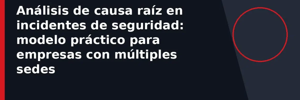 Análisis de causa raíz en incidentes de seguridad: modelo práctico para empresas con múltiples sedes