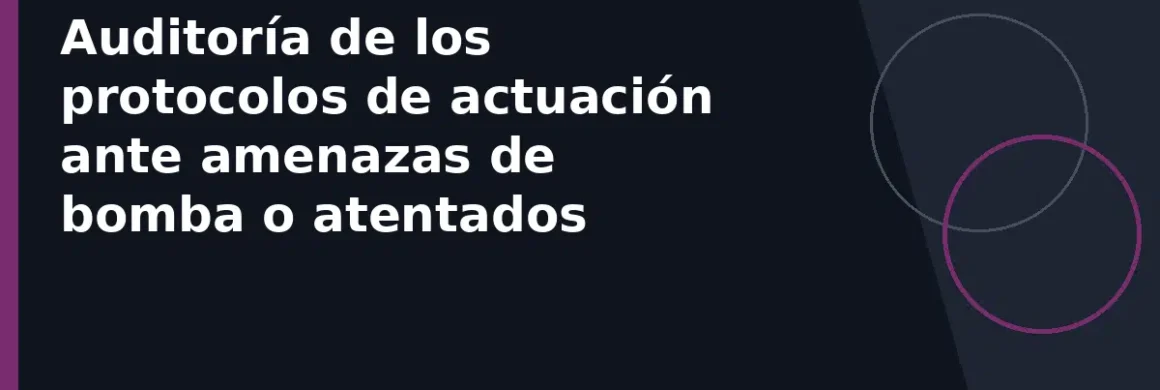 Auditoría de los protocolos de actuación ante amenazas de bomba o atentados