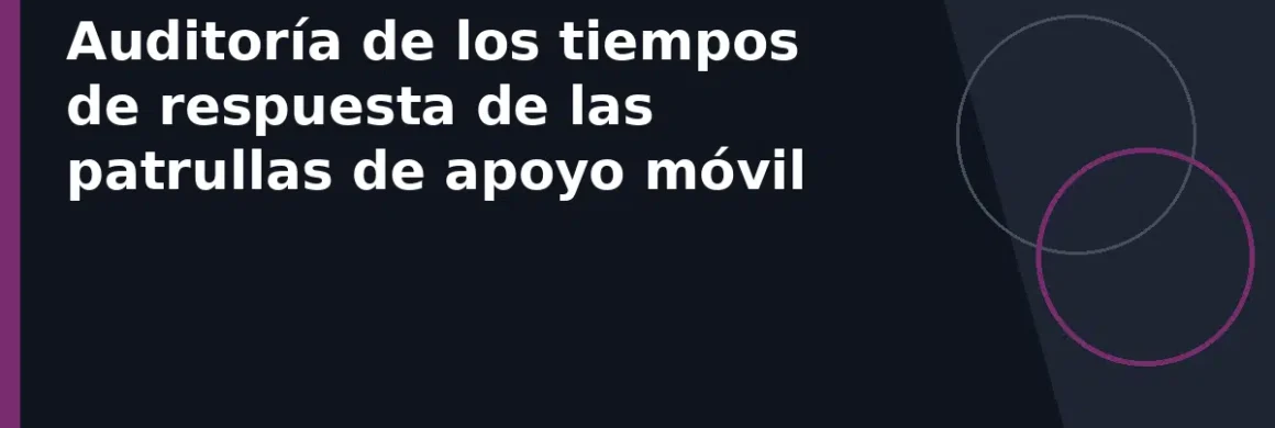 Auditoría de los tiempos de respuesta de las patrullas de apoyo móvil