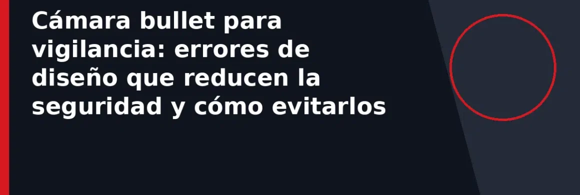 Cámara bullet para vigilancia: errores de diseño que reducen la seguridad y cómo evitarlos