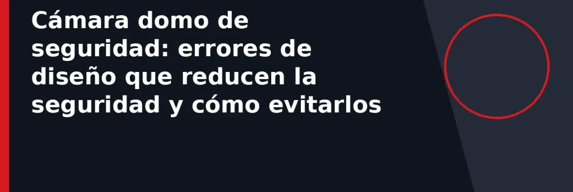Cámara domo de seguridad: errores de diseño que reducen la seguridad y cómo evitarlos