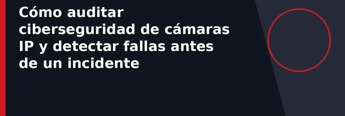 Cómo auditar ciberseguridad de cámaras IP y detectar fallas antes de un incidente