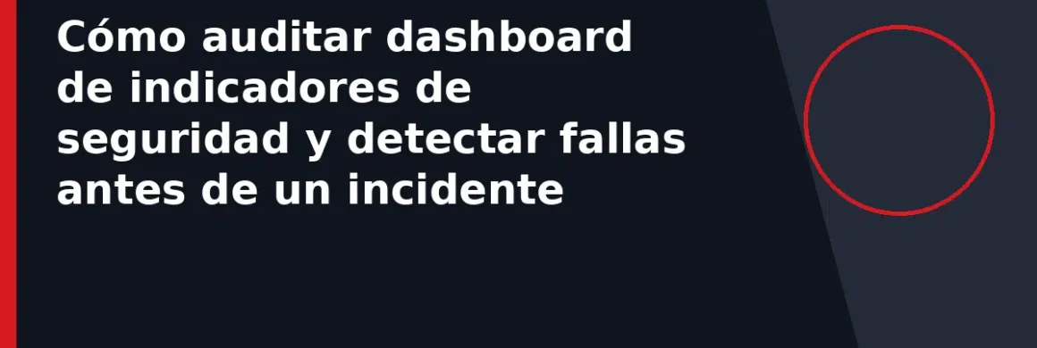 Cómo auditar dashboard de indicadores de seguridad y detectar fallas antes de un incidente