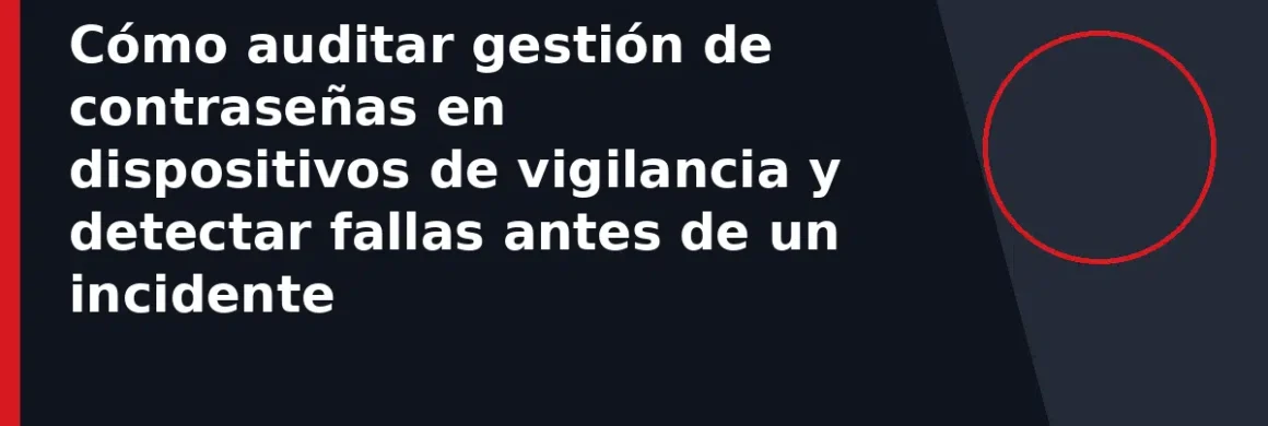 Cómo auditar gestión de contraseñas en dispositivos de vigilancia y detectar fallas antes de un incidente