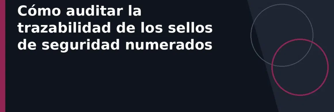 Cómo auditar la trazabilidad de los sellos de seguridad numerados