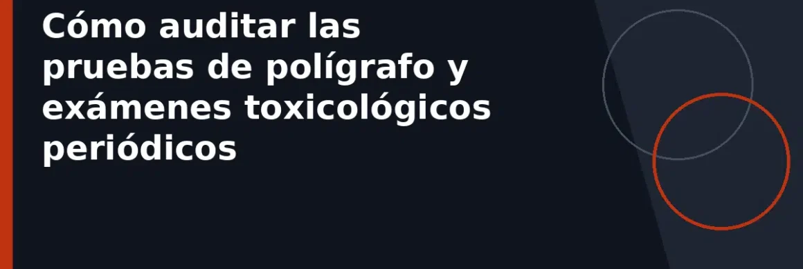 Cómo auditar las pruebas de polígrafo y exámenes toxicológicos periódicos