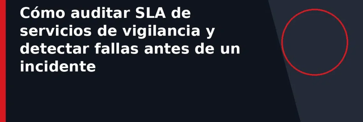 Cómo auditar SLA de servicios de vigilancia y detectar fallas antes de un incidente