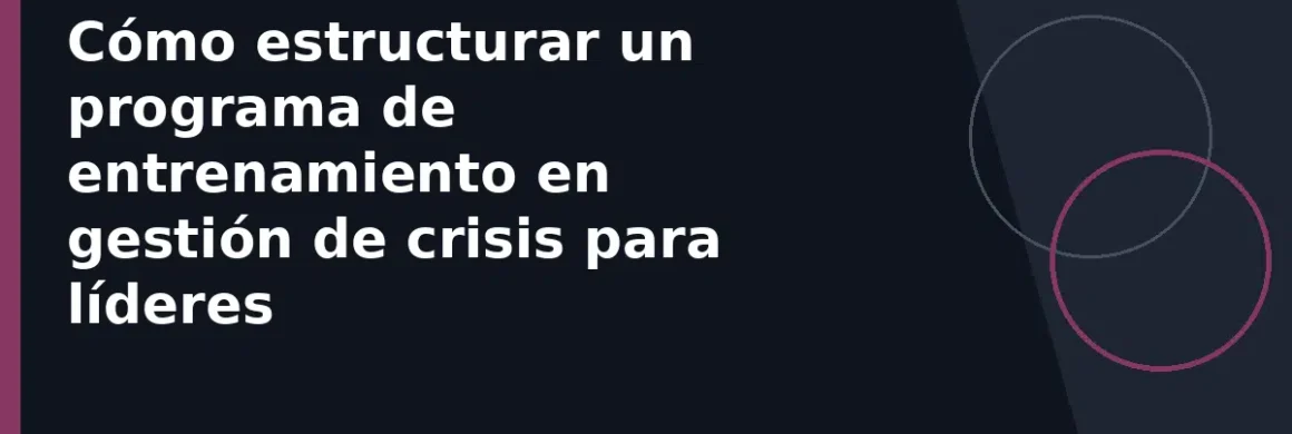 Cómo estructurar un programa de entrenamiento en gestión de crisis para líderes