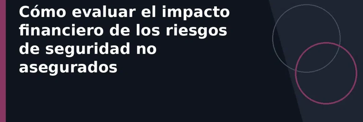Cómo evaluar el impacto financiero de los riesgos de seguridad no asegurados