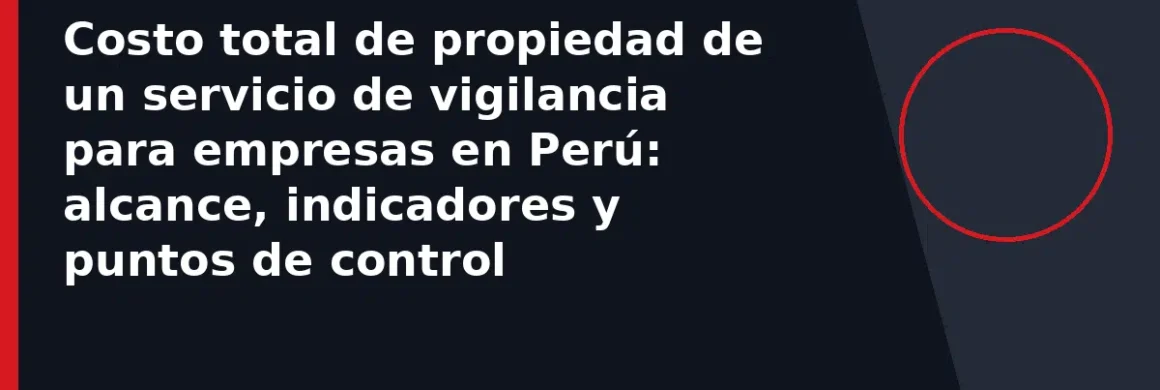 Costo total de propiedad de un servicio de vigilancia para empresas en Perú: alcance, indicadores y puntos de control