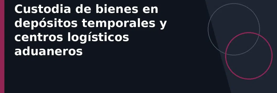 Custodia de bienes en depósitos temporales y centros logísticos aduaneros