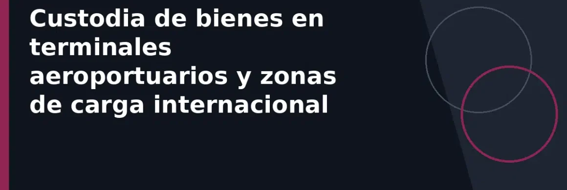 Custodia de bienes en terminales aeroportuarios y zonas de carga internacional