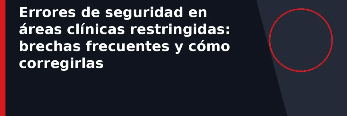 Errores de seguridad en áreas clínicas restringidas: brechas frecuentes y cómo corregirlas