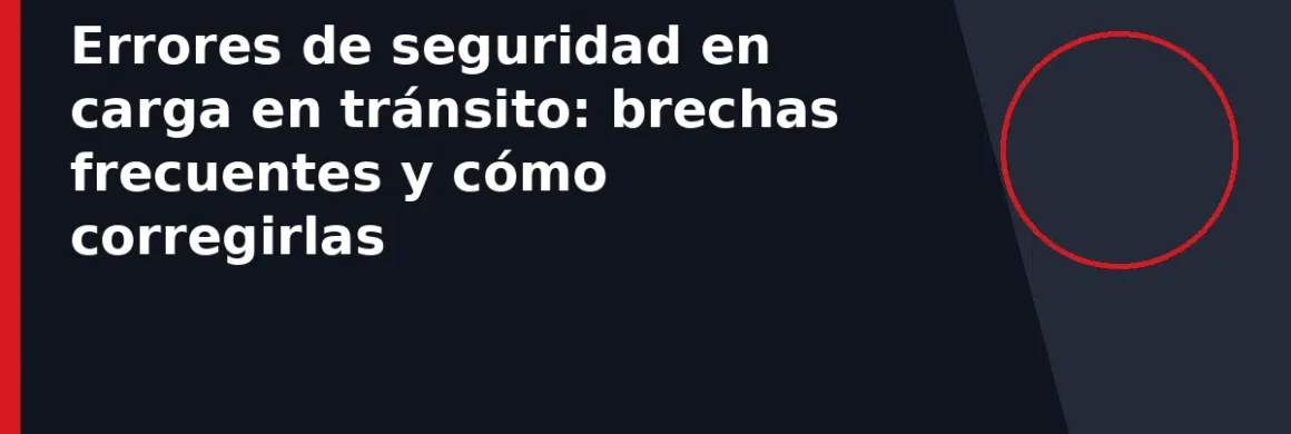Errores de seguridad en carga en tránsito: brechas frecuentes y cómo corregirlas