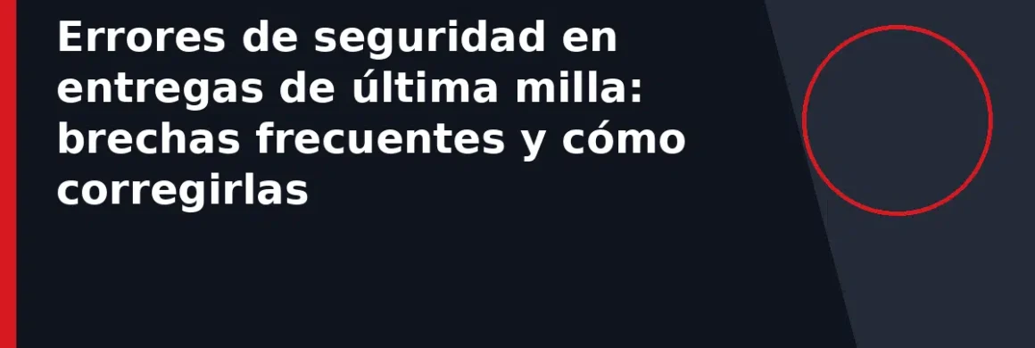 Errores de seguridad en entregas de última milla: brechas frecuentes y cómo corregirlas