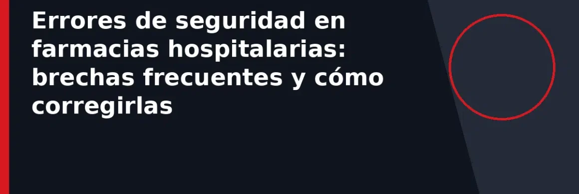 Errores de seguridad en farmacias hospitalarias: brechas frecuentes y cómo corregirlas