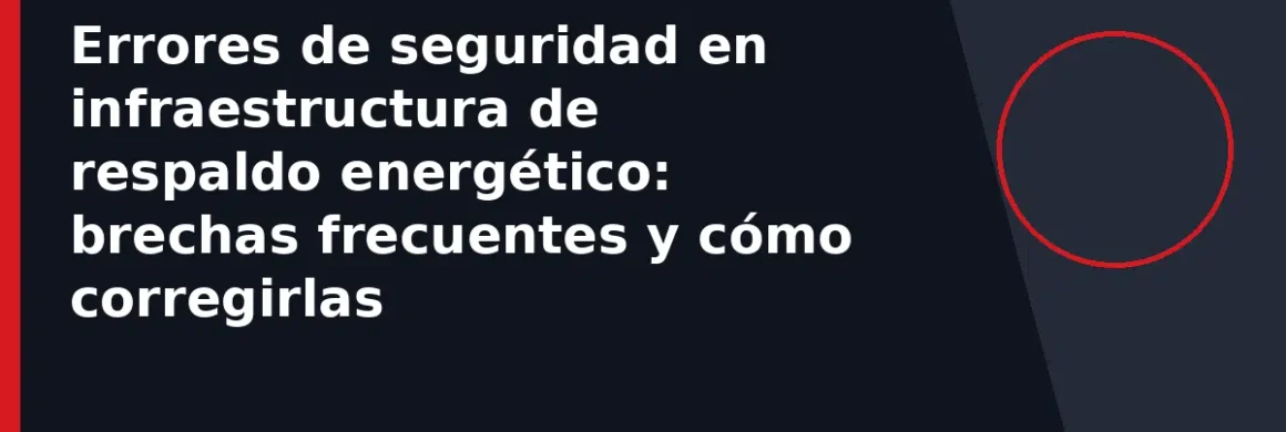 Errores de seguridad en infraestructura de respaldo energético: brechas frecuentes y cómo corregirlas