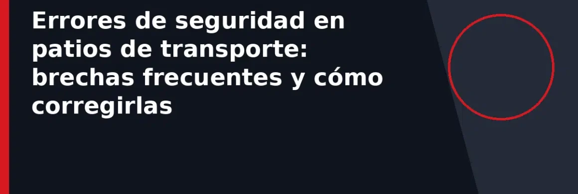 Errores de seguridad en patios de transporte: brechas frecuentes y cómo corregirlas