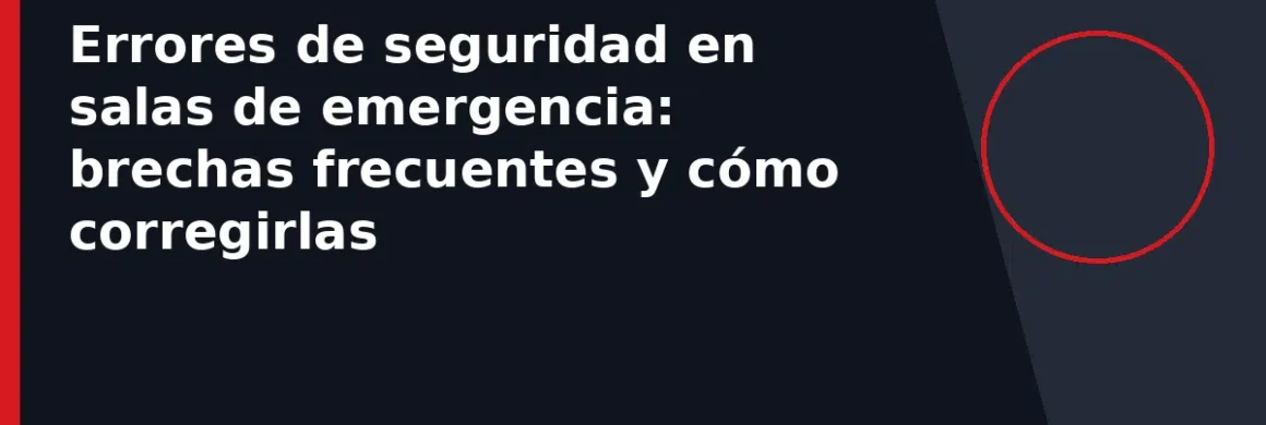 Errores de seguridad en salas de emergencia: brechas frecuentes y cómo corregirlas