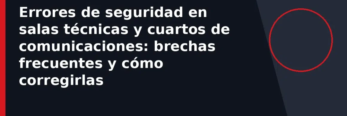 Errores de seguridad en salas técnicas y cuartos de comunicaciones: brechas frecuentes y cómo corregirlas