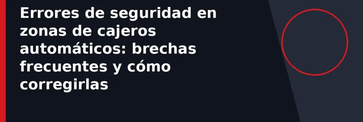 Errores de seguridad en zonas de cajeros automáticos: brechas frecuentes y cómo corregirlas