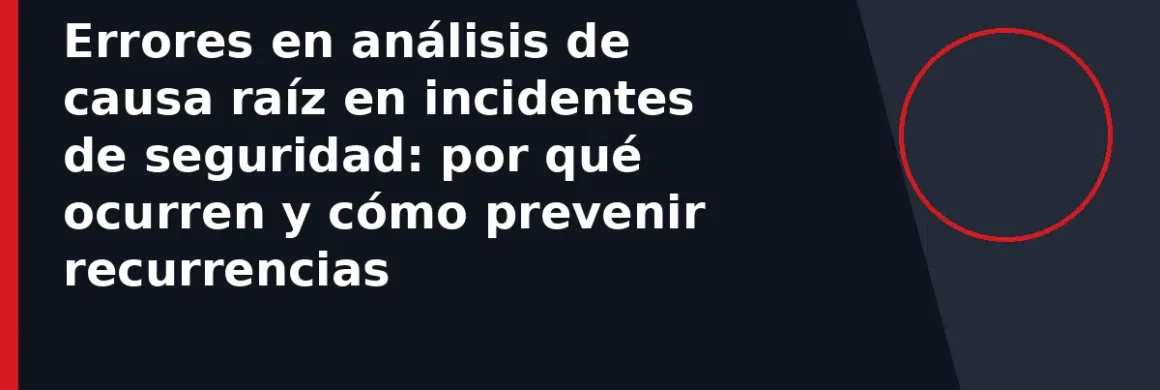 Errores en análisis de causa raíz en incidentes de seguridad: por qué ocurren y cómo prevenir recurrencias