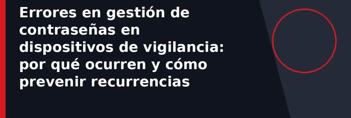 Errores en gestión de contraseñas en dispositivos de vigilancia: por qué ocurren y cómo prevenir recurrencias