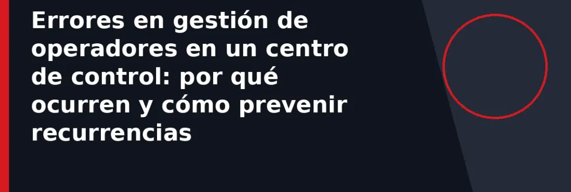 Errores en gestión de operadores en un centro de control: por qué ocurren y cómo prevenir recurrencias