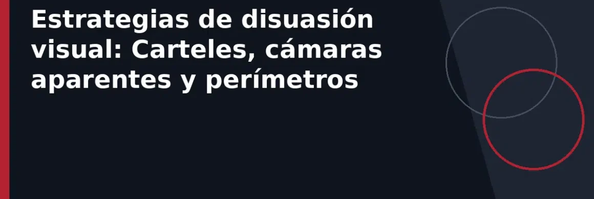 Estrategias de disuasión visual: Carteles, cámaras aparentes y perímetros