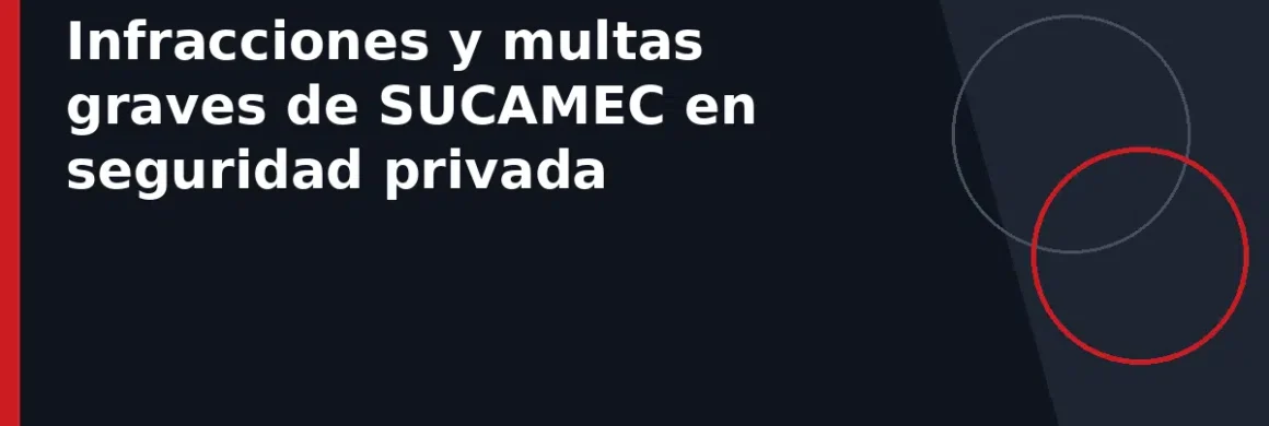 Infracciones y multas graves de SUCAMEC en seguridad privada
