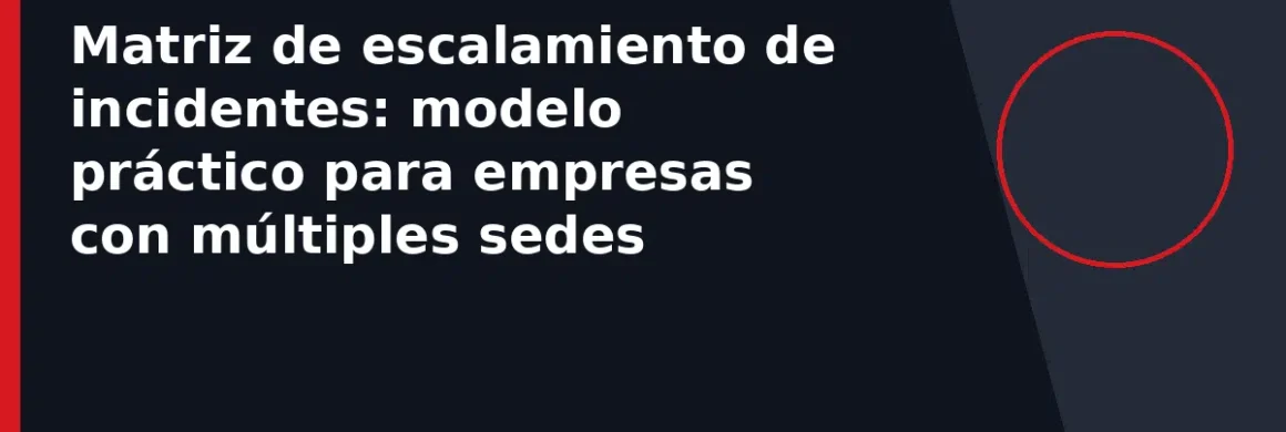 Matriz de escalamiento de incidentes: modelo práctico para empresas con múltiples sedes