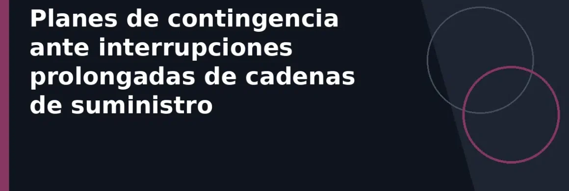 Planes de contingencia ante interrupciones prolongadas de cadenas de suministro