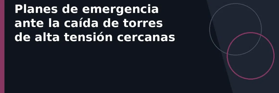Planes de emergencia ante la caída de torres de alta tensión cercanas