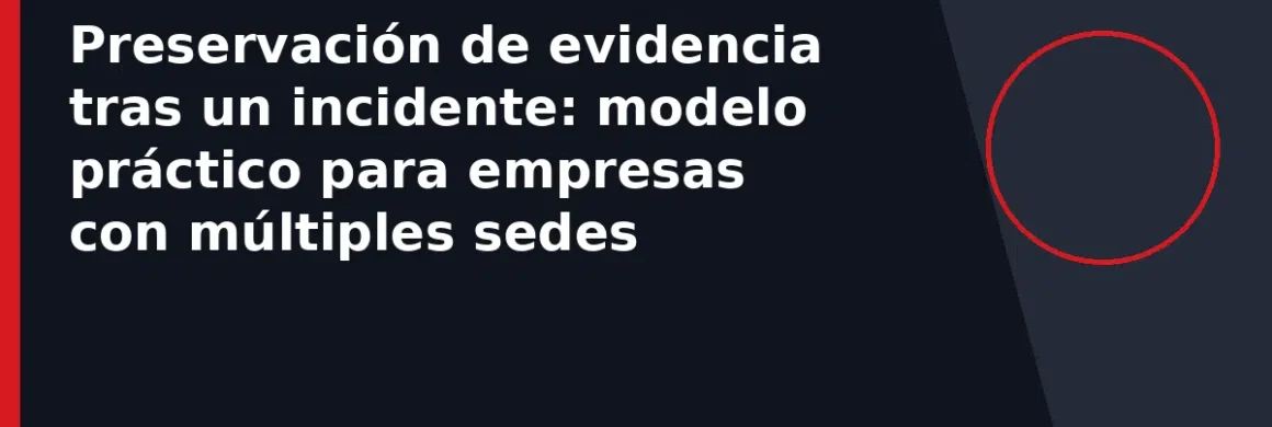 Preservación de evidencia tras un incidente: modelo práctico para empresas con múltiples sedes